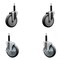 Service Caster 5'' Thermoplastic Rubber Wheel Swivel 3/4'' Expanding Stem Caster Set 2 Brakes, 4PK SCC-EX20S514-TPRB-2-TLB-2-34 - alternate 1